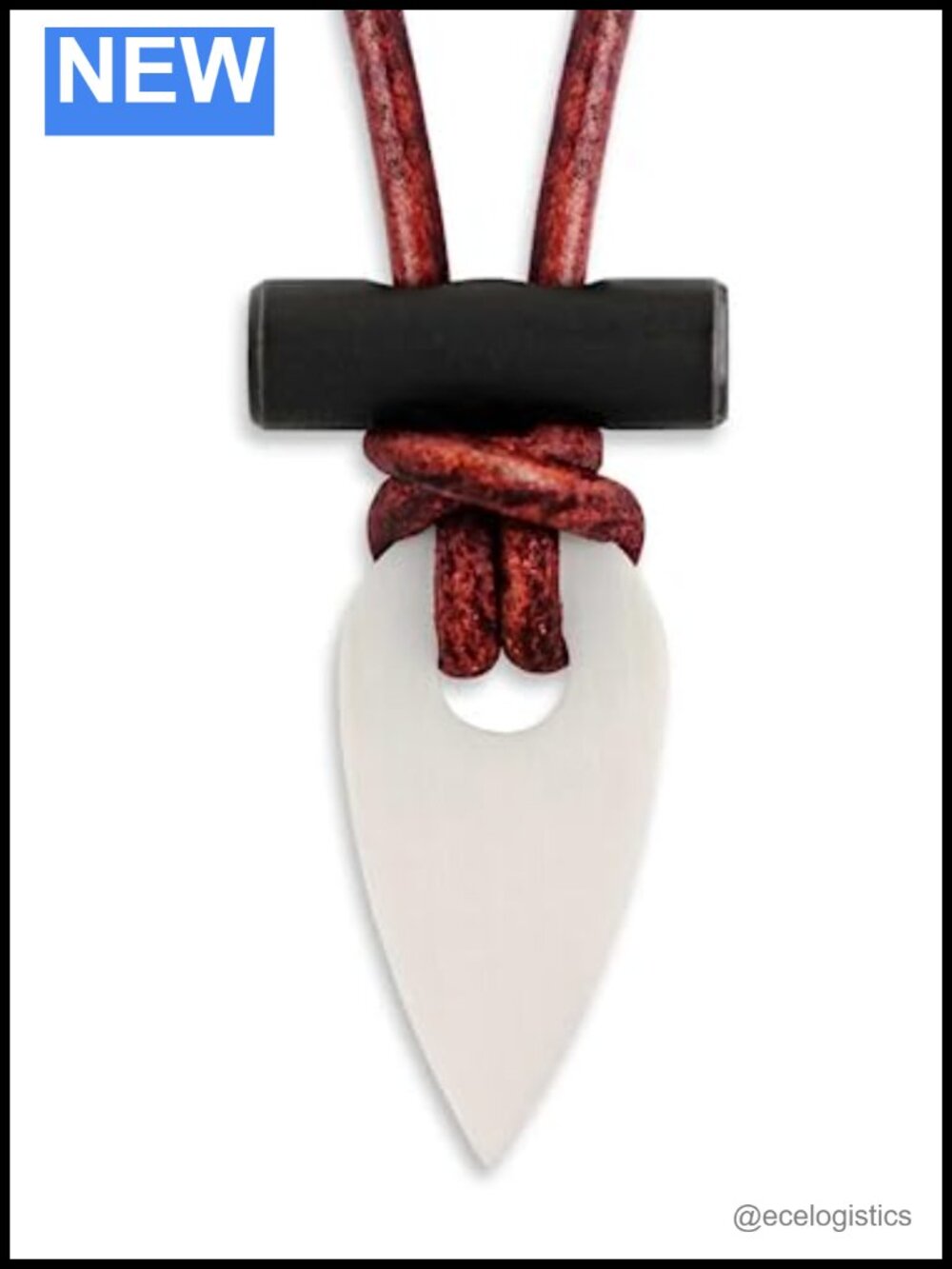 Ferrocerium Fire Starter Necklace Zirconia Pendant Outdoors